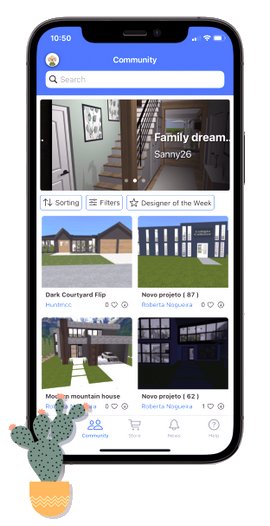 Home design on an iPhone